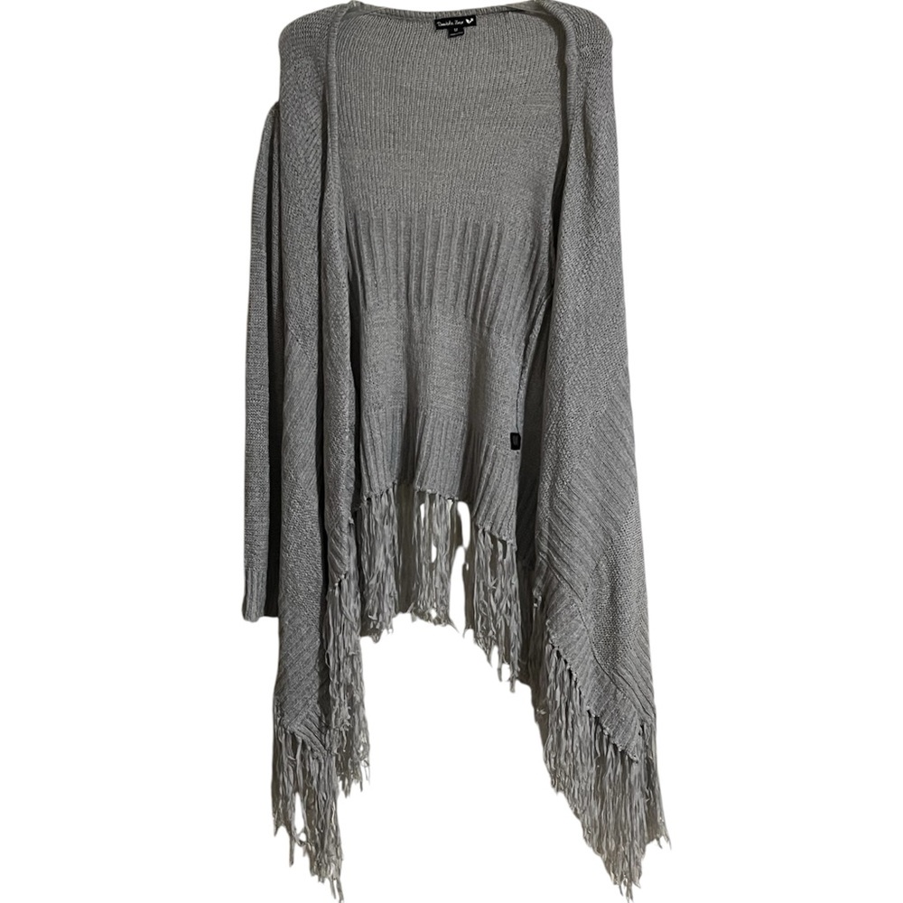 Double Zero•Gray Fringe Cardigan